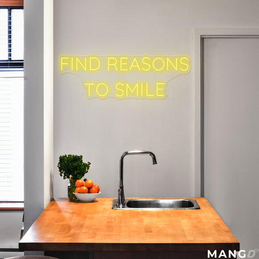 Find Reasons to Smile LED Sign