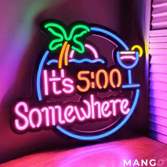 It's 5 O'clock Bar LED Neon Sign