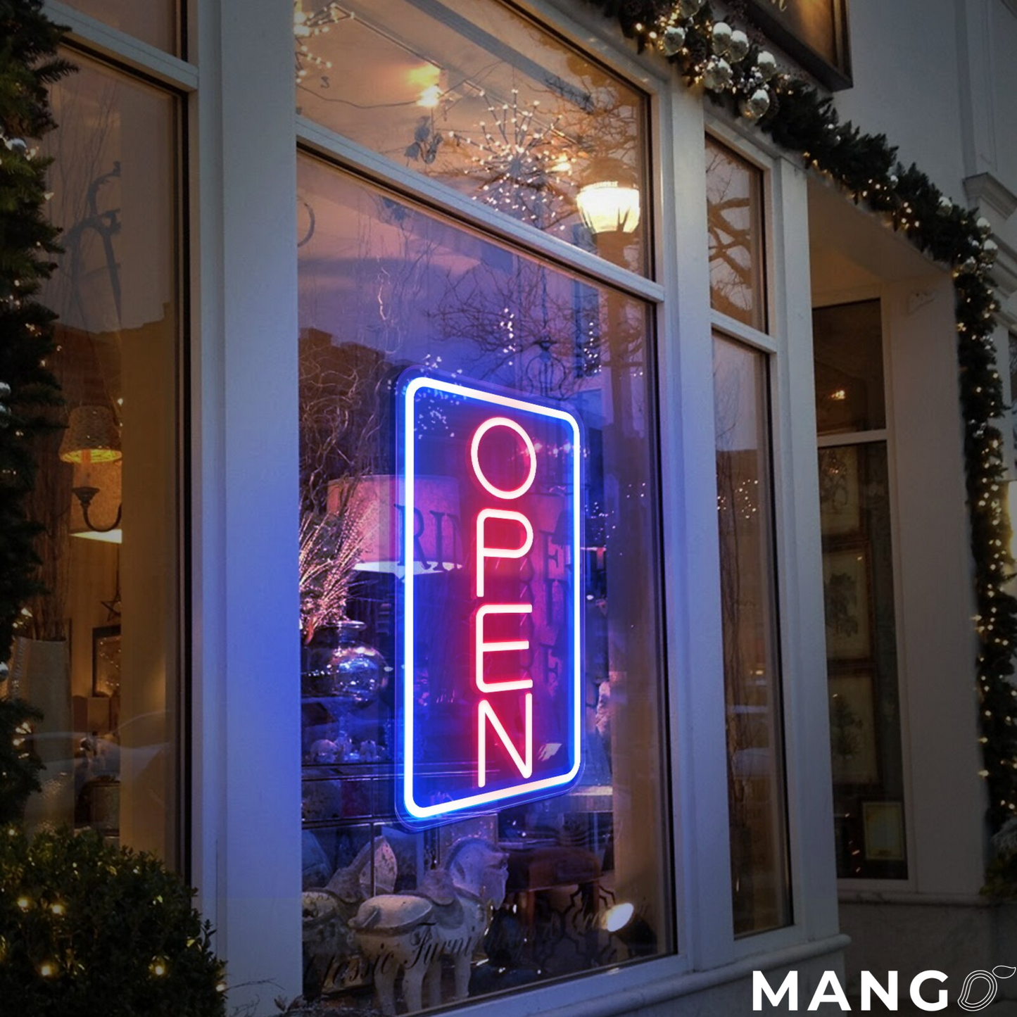 SuperTall™ LED Neon Open Sign For Business - with Remote Dimmer