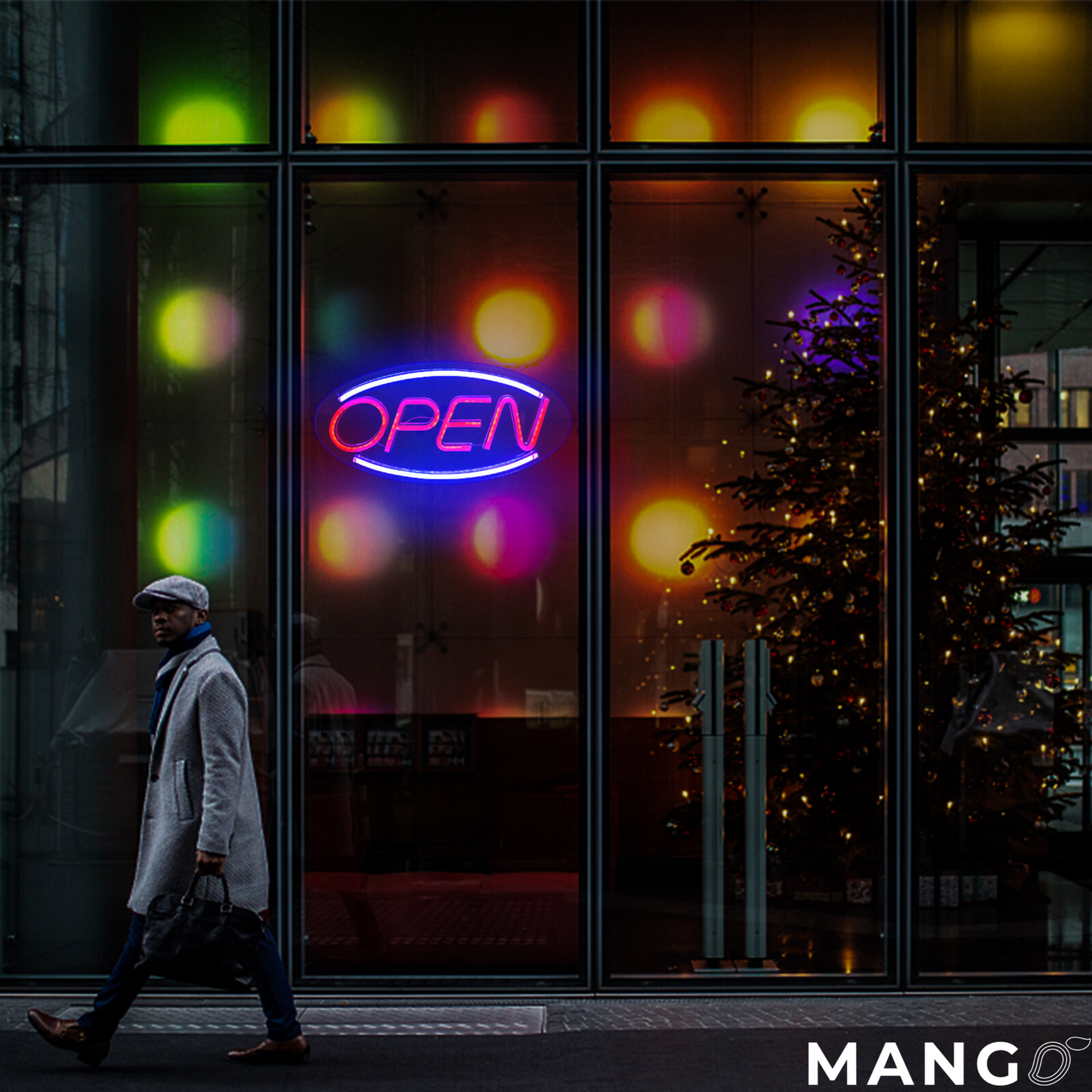 Mango™ Open Neon Sign for Business