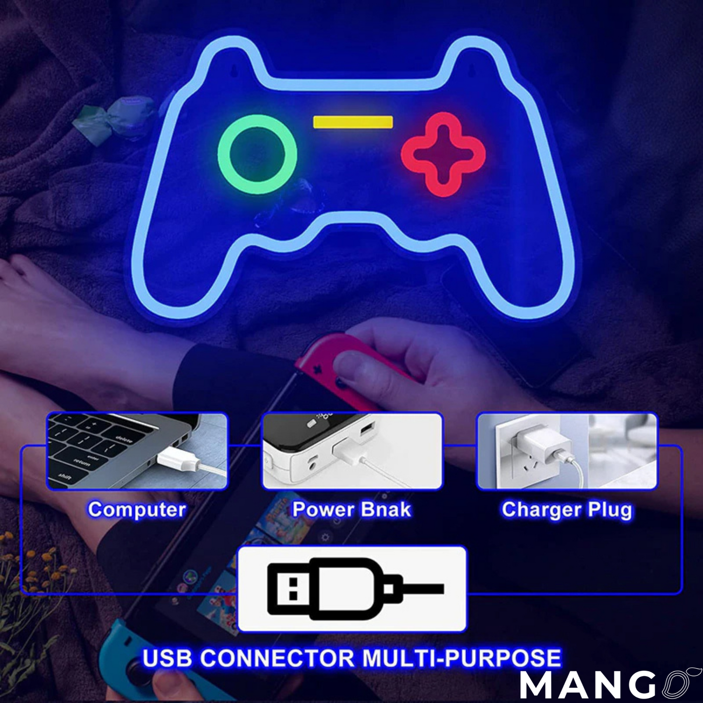 Mango™ Game Controller Gaming Led Neon Sign