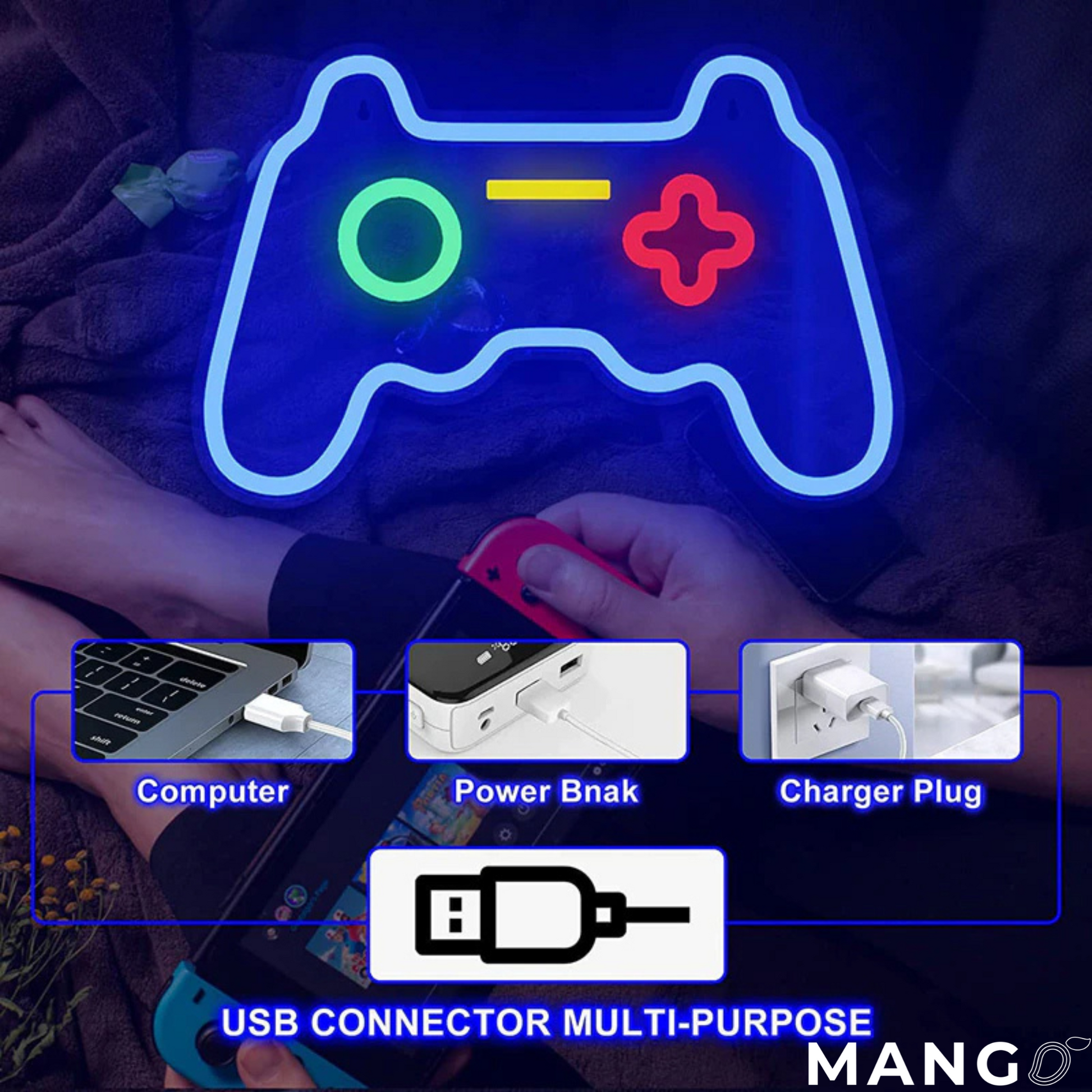 Mango™ Game Controller Gaming Led Neon Sign – Mango Neon