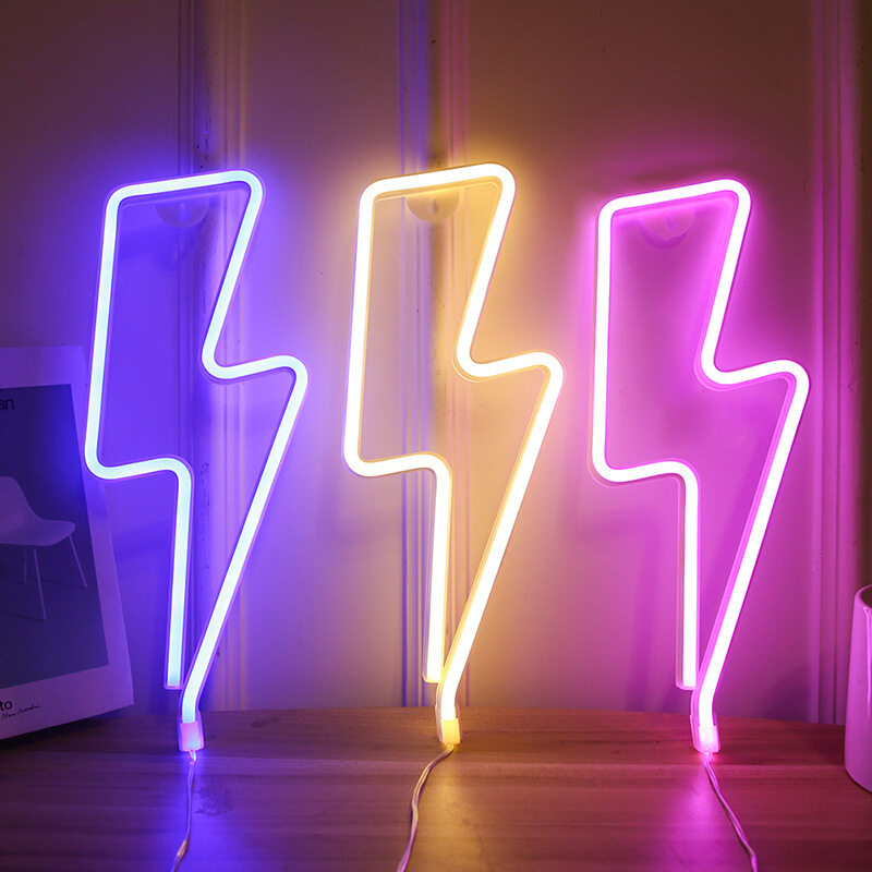 Lightning Bolt LED Neon Sign - Mini