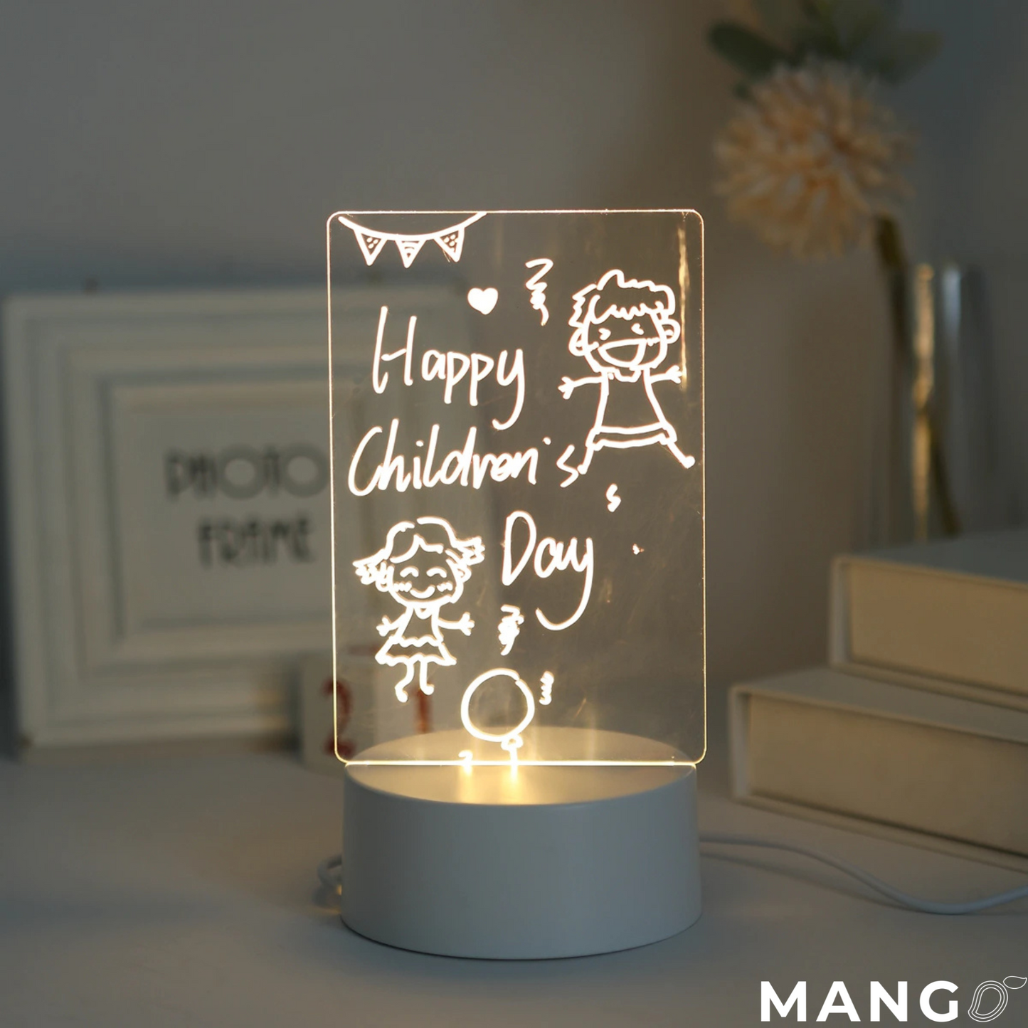 Note Light™ LED Night Light Message Board with Erasable Pen