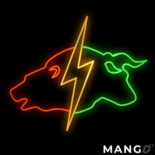 Bull vs. Bear LED Neon Sign